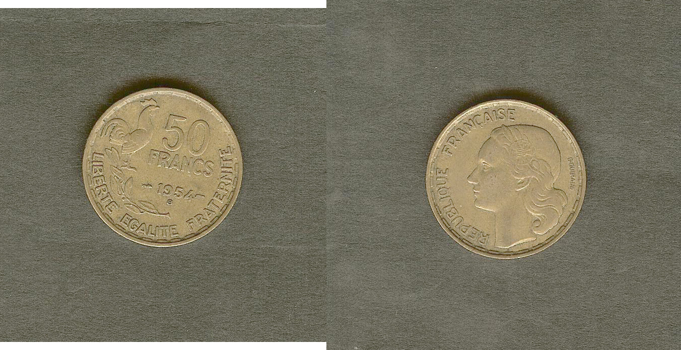 50 francs Guiraud 1954B EF